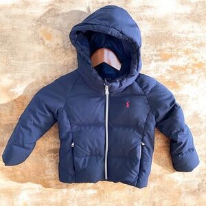 ❄️ 50% off winter Polo Ralph Lauren blue down puffer hood winter coat jacket 4
